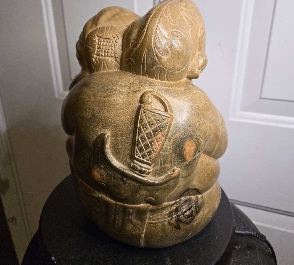 Buddha Wayan Signed Ida B. Marka Iwi Purne Bali Hand Carved Wooden Sculpture - Picture 6 of 14